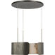 Anne-Marie Barton Armise LED 27.5 inch Mottled Pewter Drum Chandelier Ceiling Light