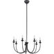 Alora Mood Ember 7 Light 25.75 inch Matte Black Chandelier Ceiling Light