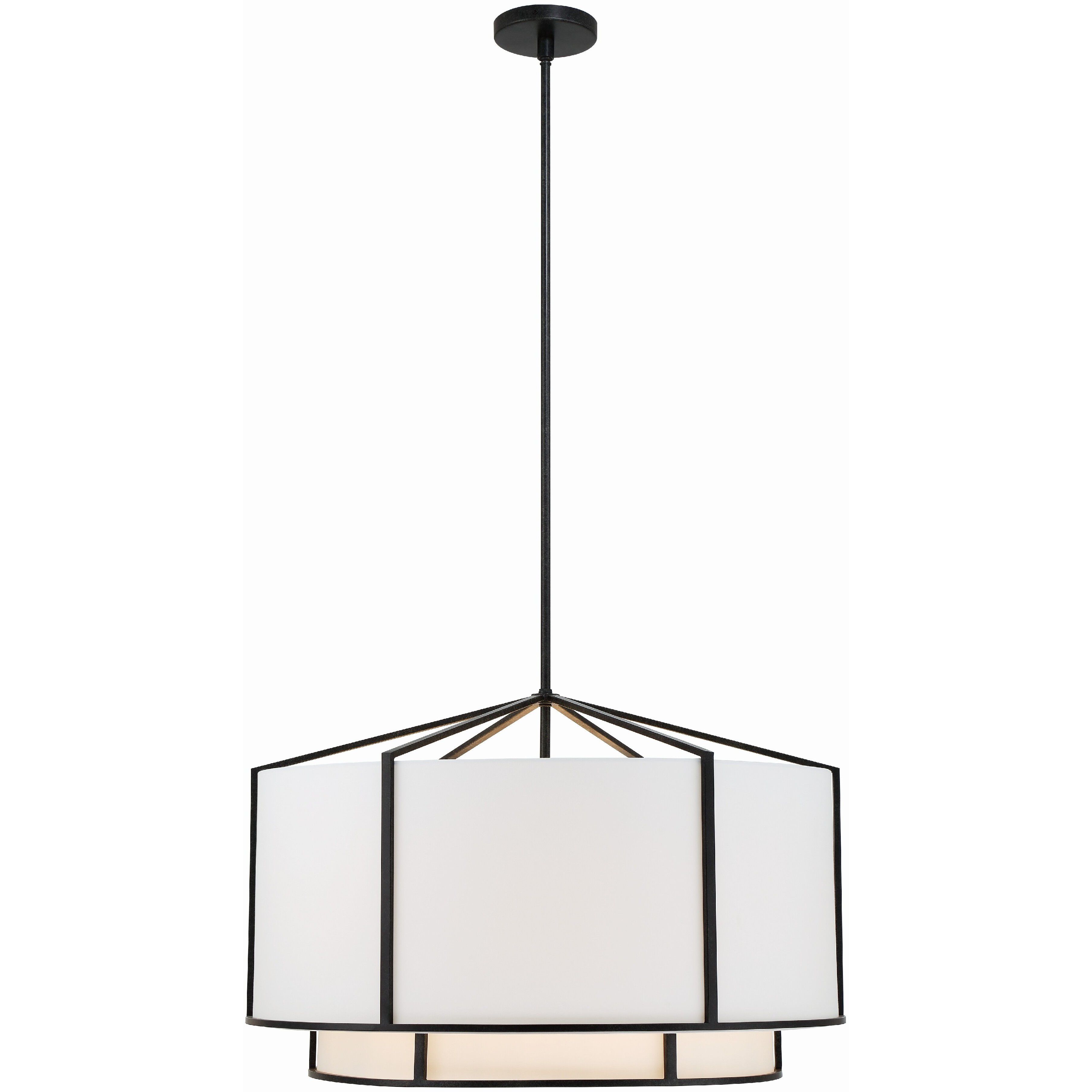 Carlyn 6 Light 28 inch Black Chandelier Ceiling Light