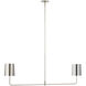 Barbara Barry Go Lightly LED 54 inch Polished Nickel Linear Chandelier Ceiling Light