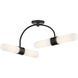 Capsule 4 Light 34.25 inch Matte Black and Textured Gold Semi Flush Ceiling Light