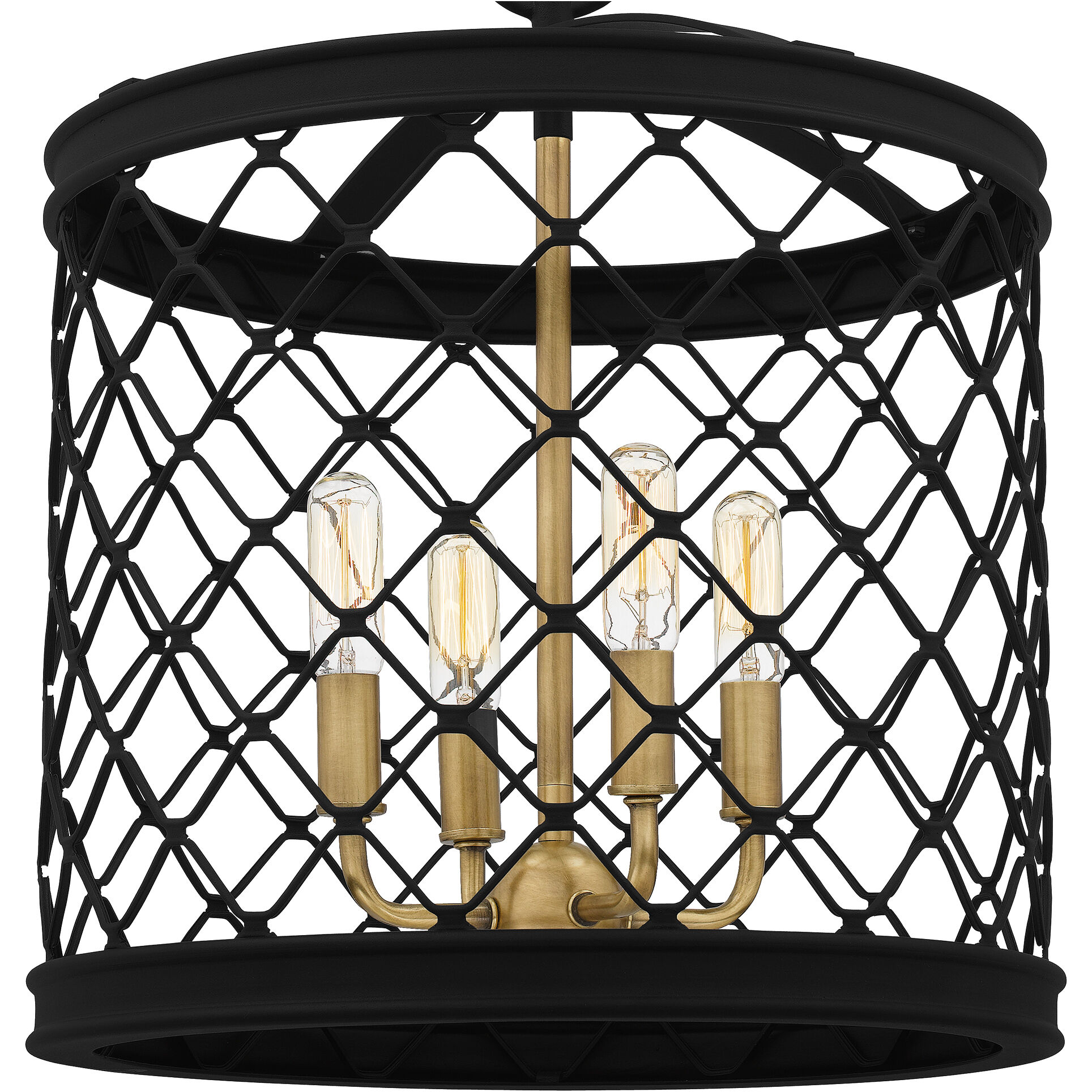 Calais 4 Light 14.75 inch Earth Black Pendant Ceiling Light