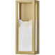 Veleta 1 Light 6 inch Lacquered Brass ADA Sconce Wall Light