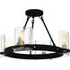 Gloucester 4 Light 20 inch Matte Black Semi-Flush Mount Ceiling Light, Large
