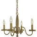 Matera 4 Light 17 inch Brushed Brass Dinette Chandelier Ceiling Light