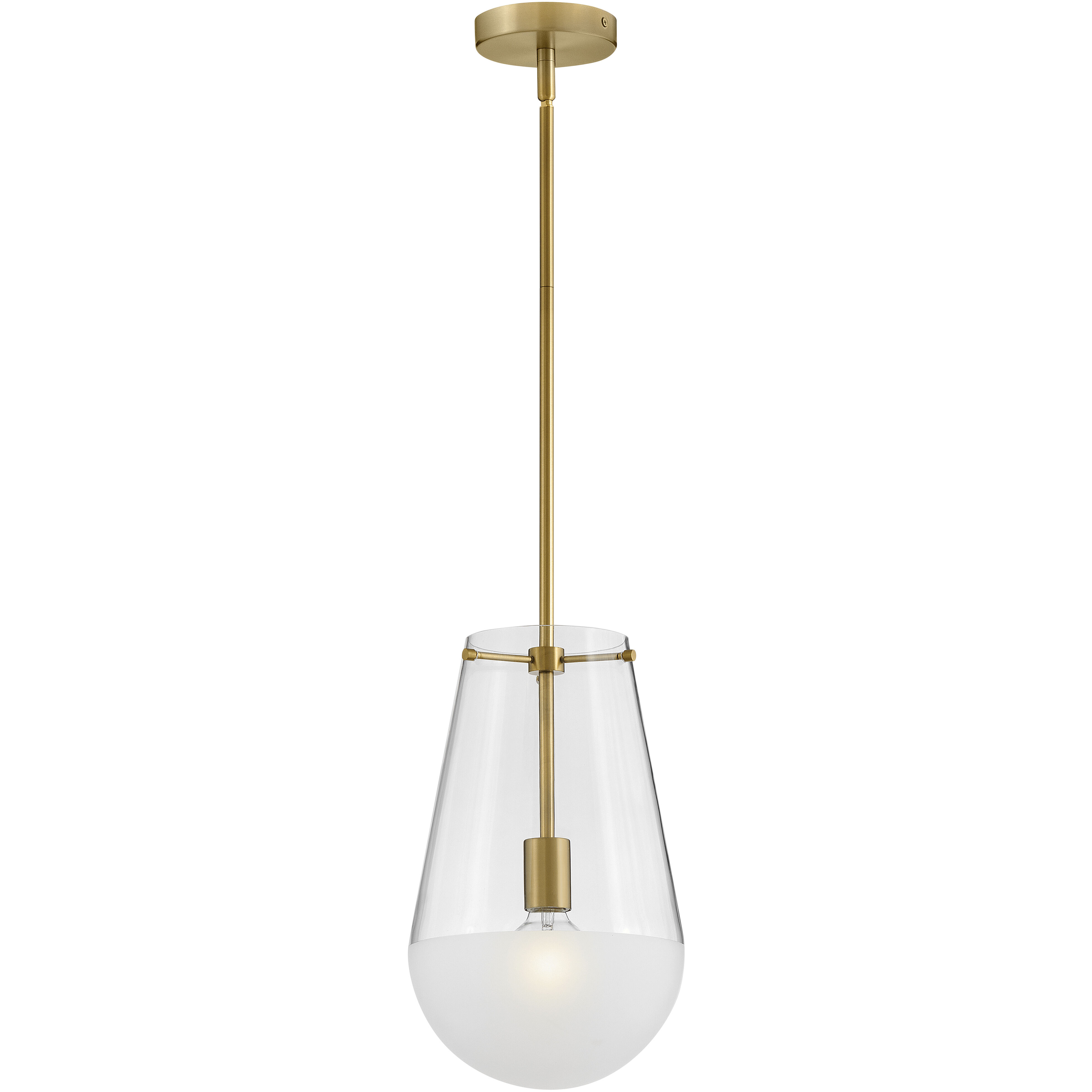 Beck 9 inch Lacquered Brass Indoor Pendant Ceiling Light