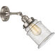 Franklin Restoration Canton 1 Light 7 inch Brushed Satin Nickel Sconce Wall Light in Seedy Glass, Franklin Restoration