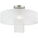 Bella Vista 1 Light 20 inch Brushed Nickel Semi-Flush Mount Ceiling Light