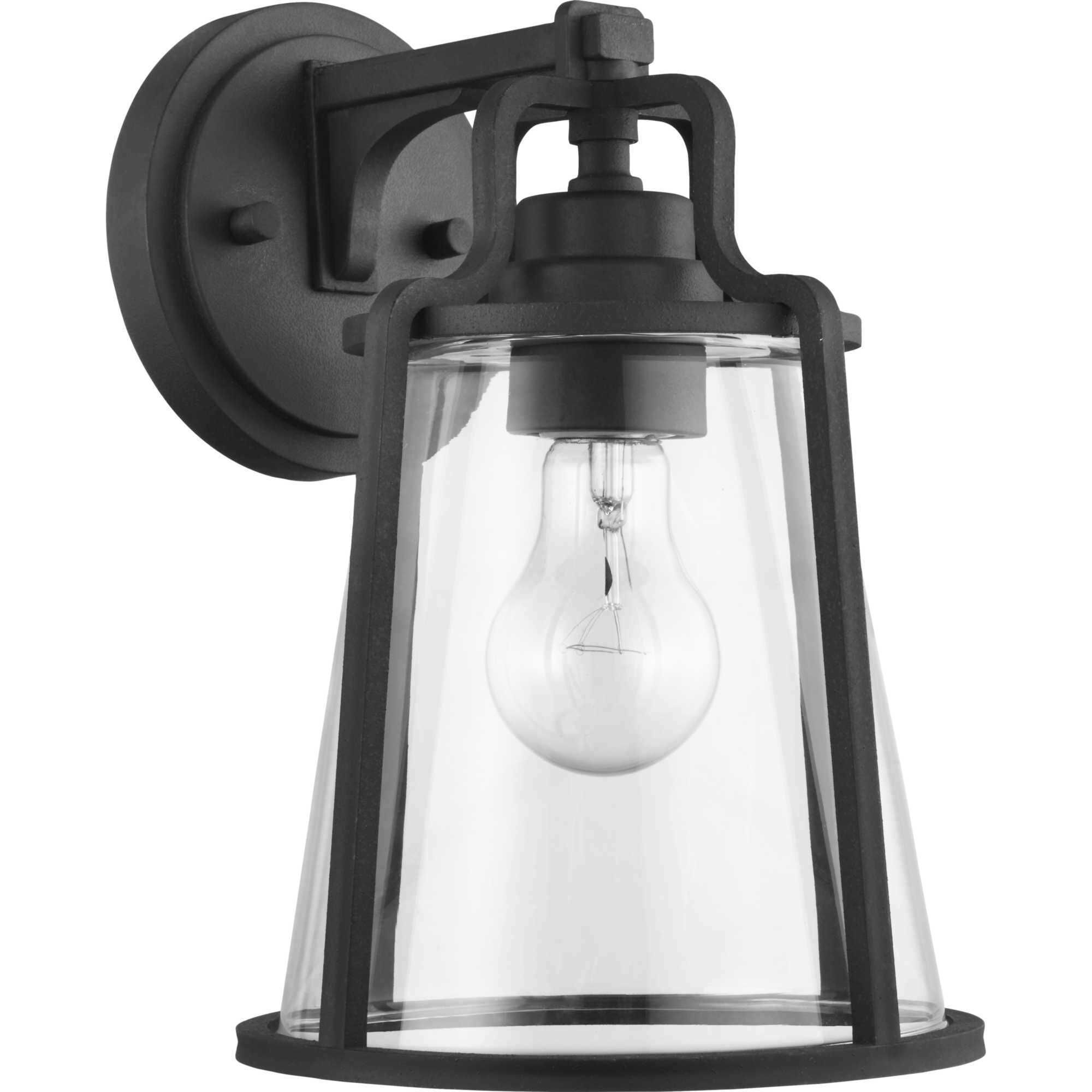 Benton Harbor 1 Light 11 inch Textured Black Outdoor Wall Lantern, with DURASHIELD, Medium