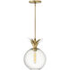 Palma 1 Light 10.75 inch Heritage Brass Indoor Pendant Ceiling Light