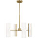 Drew & Jonathan Capalino 8 Light 24 inch Satin Brass Chandelier Ceiling Light