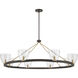 Noellea 8 Light 50 inch Dark Bronze and Legacy Brass Chandelier Ceiling Light