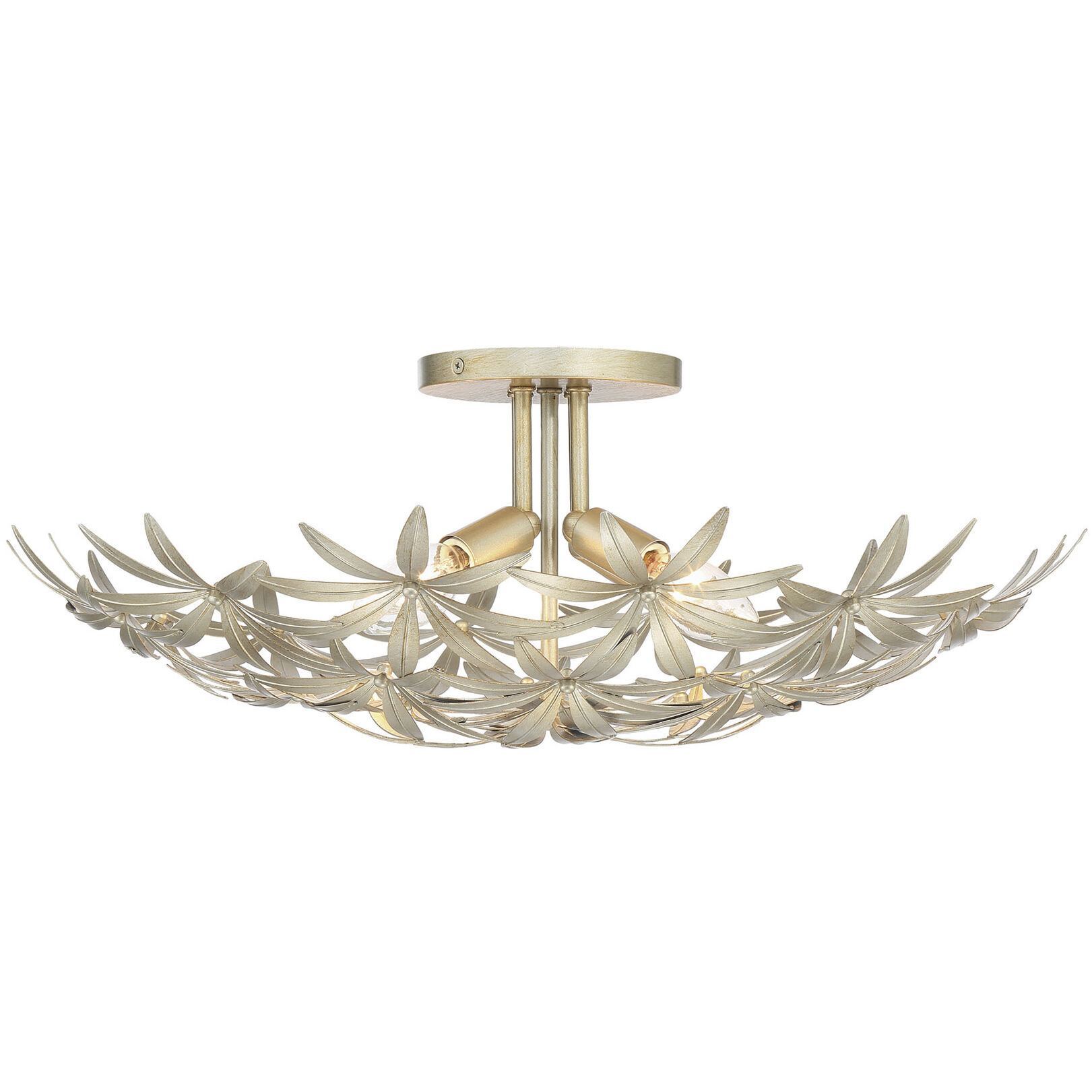 Flower Child 4 Light 22 inch Ambry Gold Flush Mount Ceiling Light