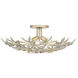 Flower Child 4 Light 22 inch Ambry Gold Flush Mount Ceiling Light