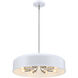 Forbidden Springs LED 20 inch Matte White Down Pendant Ceiling Light