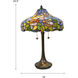 Madrina 24.5 inch 75.00 watt Bronze Tiffany Table Lamp Portable Light