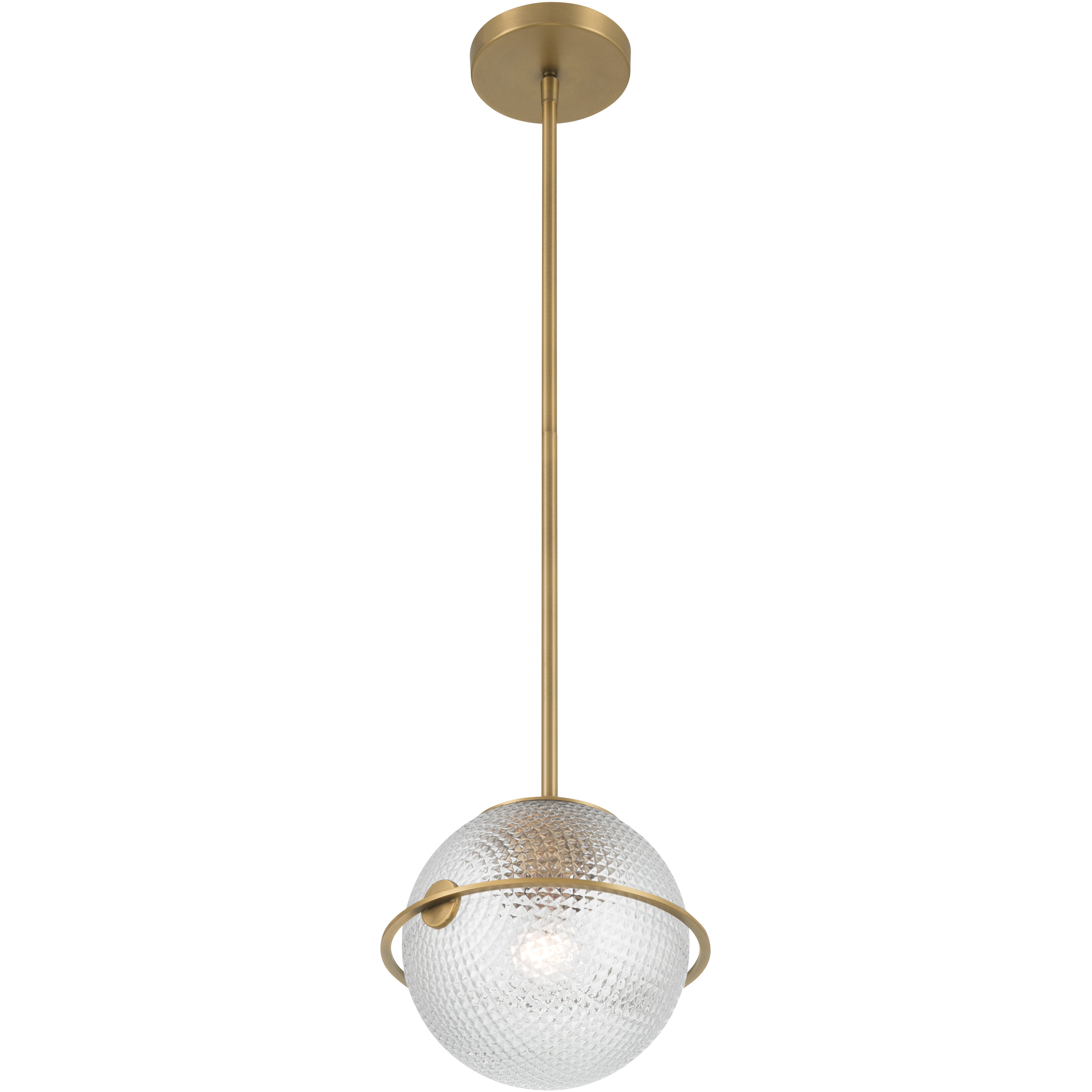 Luniva 1 Light 9 inch Legacy Brass Mini Pendant Ceiling Light