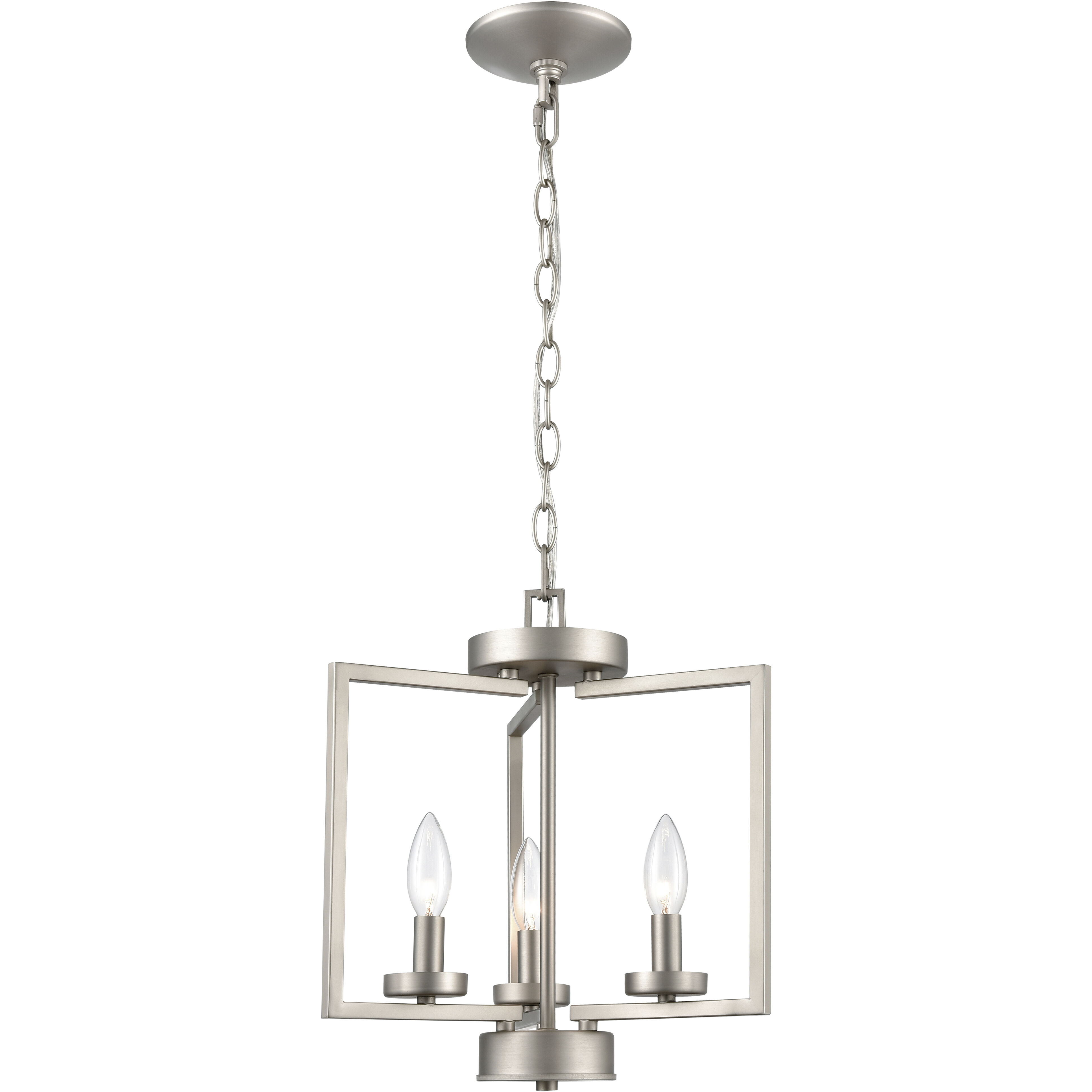 West End 3 Light 14.5 inch Brushed Nickel Chandelier Ceiling Light