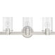 Munich 3 Light 23 inch Brushed Nickel Vanity Sconce Wall Light