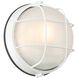 Nauticus Round Dual Mount 1 Light 7 inch White Outdoor Wall Sconce in Incandescent