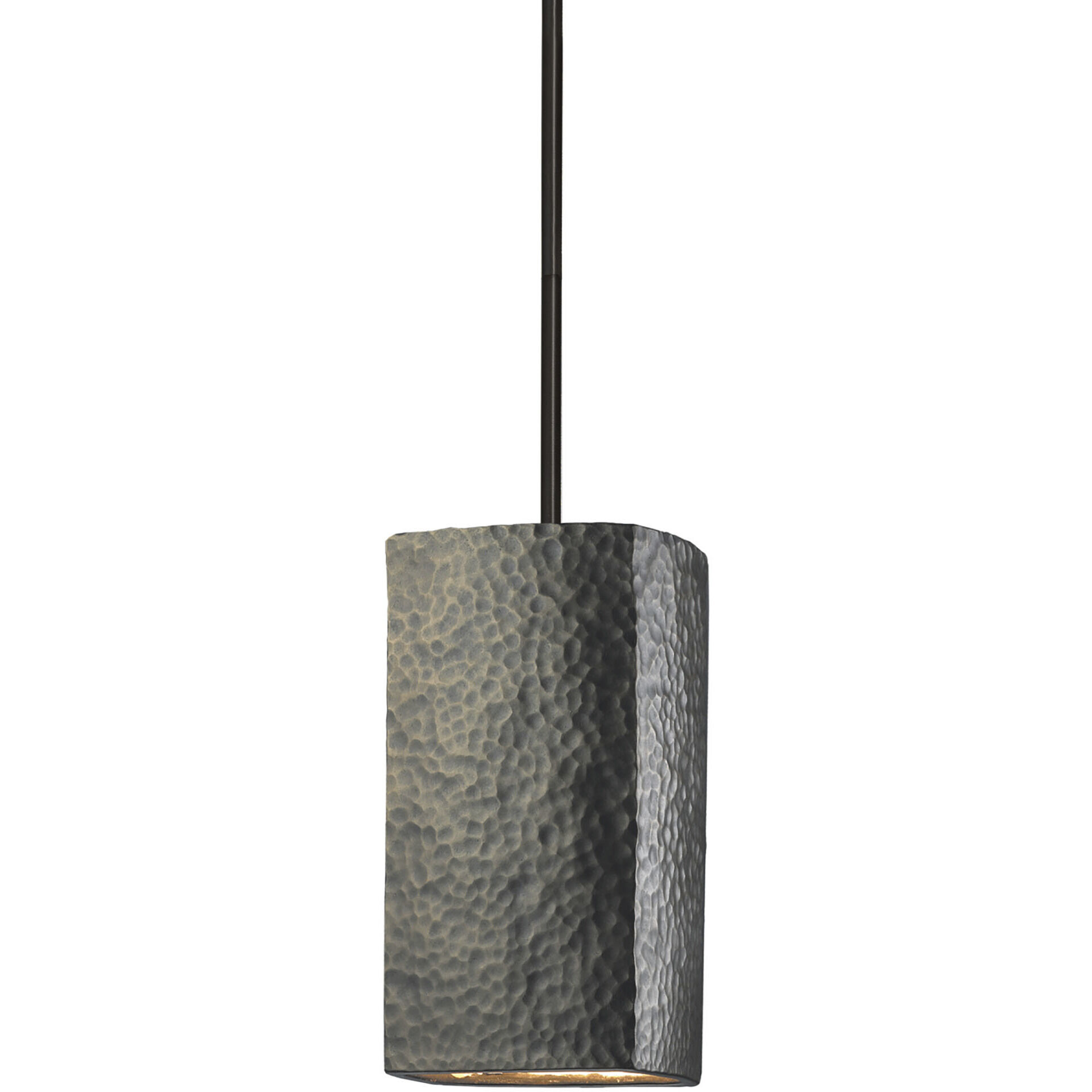 Radiance Collection LED 5.5 inch Hammered Brass with Brushed Nickel Pendant Ceiling Light