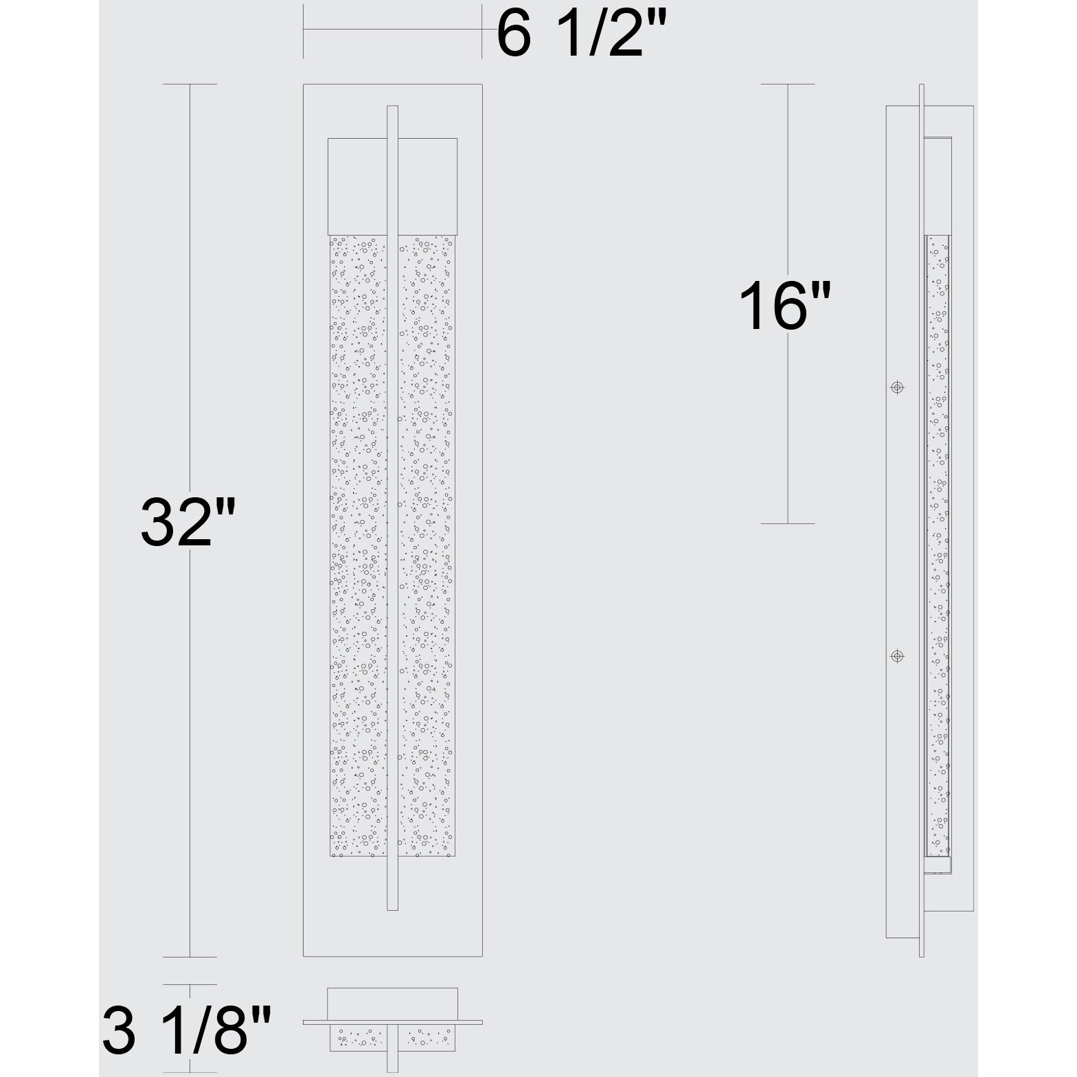 Rivera LED 32 inch Sand Black Outdoor Wall Sconce