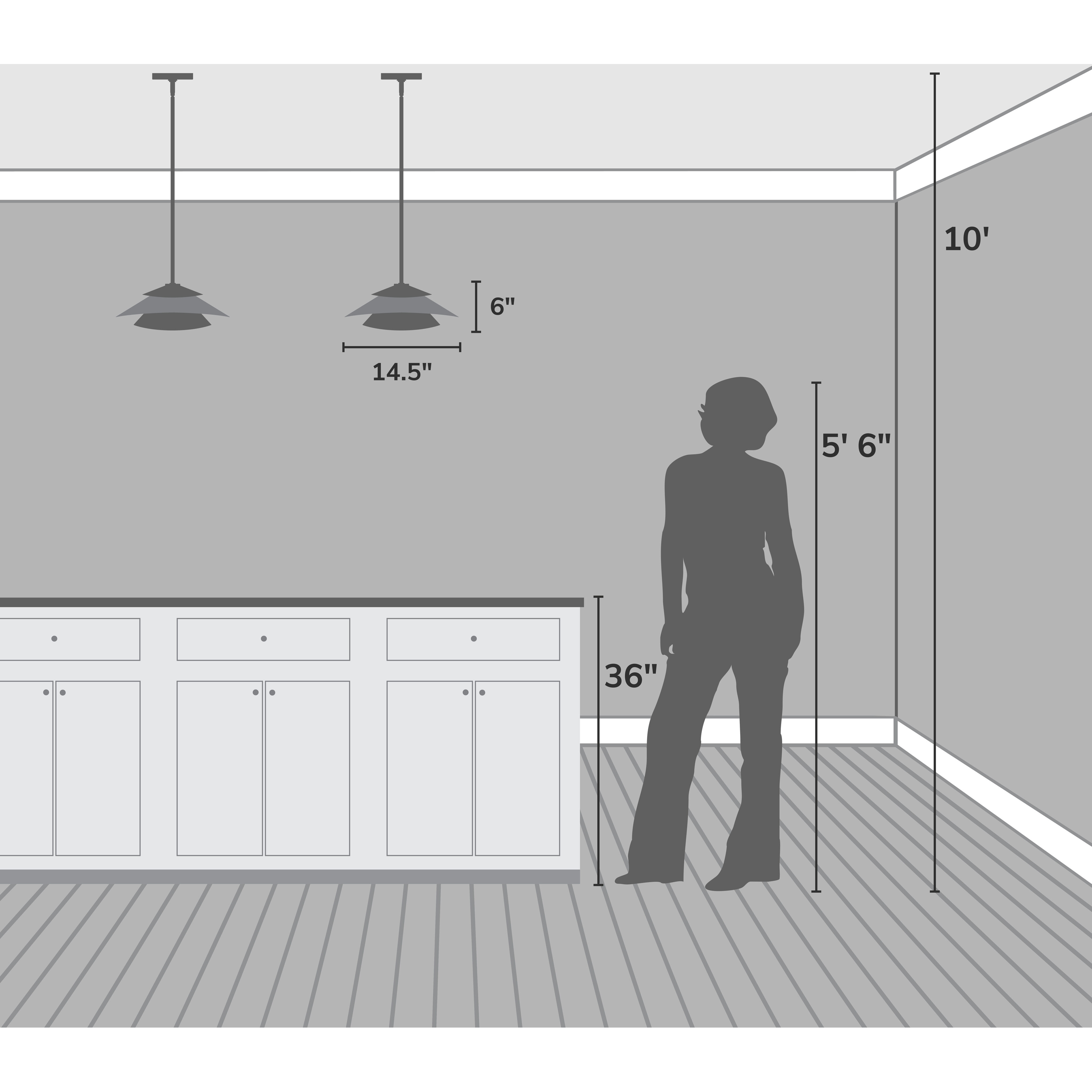 Hiro 1 Light 12.75 inch Alturas Gold Pendant Ceiling Light, Large