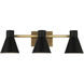 Towner 3 Light 25.63 inch Satin Brass Wall Bath Fixture Wall Light