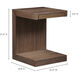 Zio 21 X 16 inch Brown Side Table