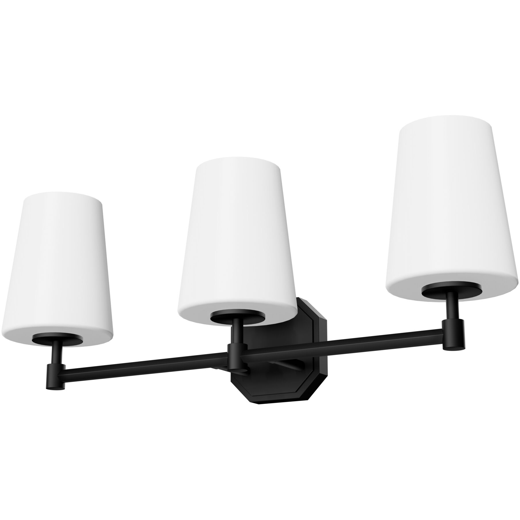 Nolita 3 Light 24.5 inch Matte Black Vanity Light Wall Light