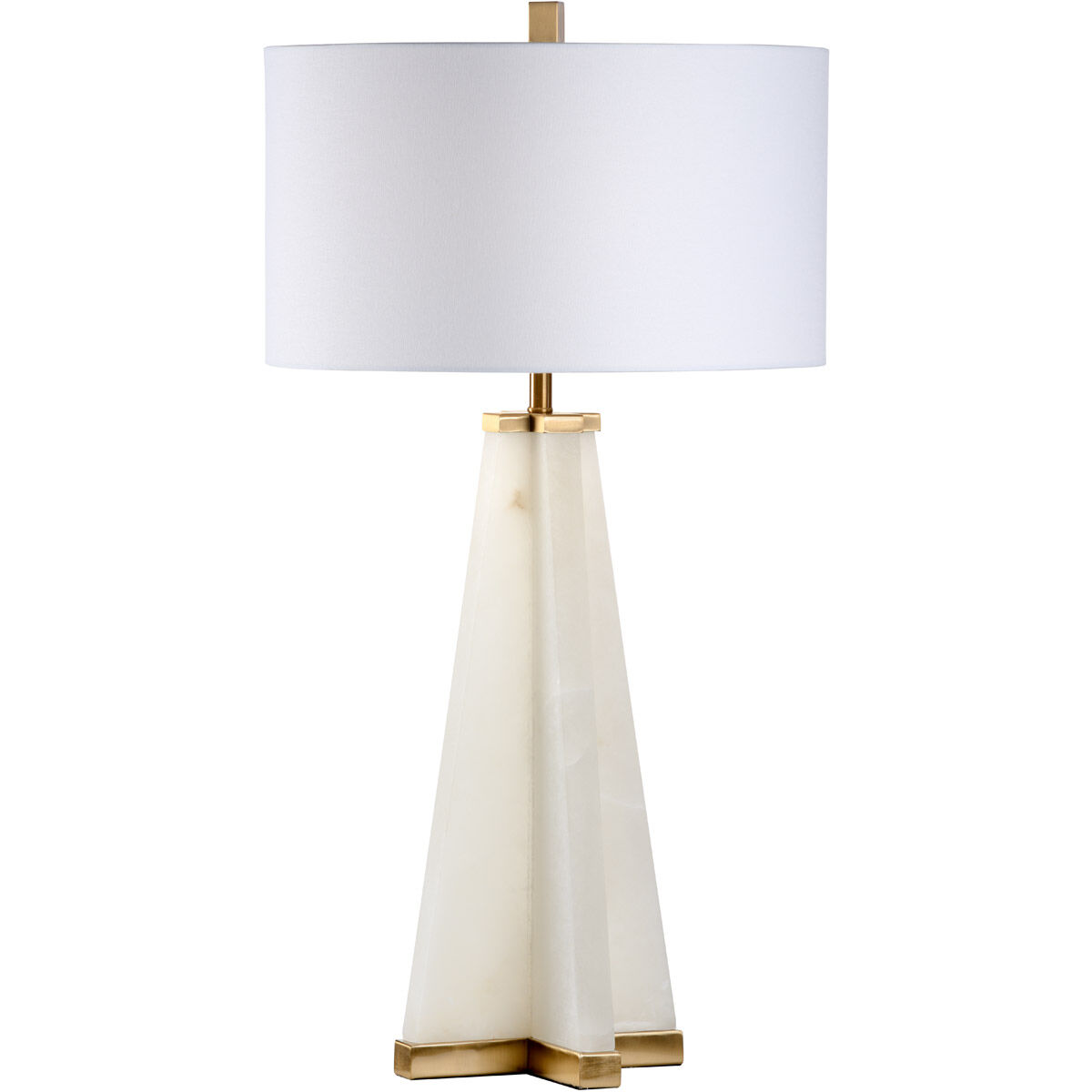 Chelsea House 34 inch 100.00 watt Natural White/Antique Brass Table Lamp Portable Light