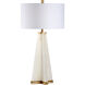 Chelsea House 34 inch 100.00 watt Natural White/Antique Brass Table Lamp Portable Light