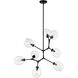 Nexpo 8 Light 24.63 inch Coal Chandelier Ceiling Light