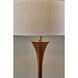 Rebecca 60 inch 100.00 watt Walnut Rubberwood with Antique Brass Accent Floor Lamp Portable Light