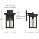 Barrett 1 Light 12 inch Oiled Bronze Outdoor Wall Lantern