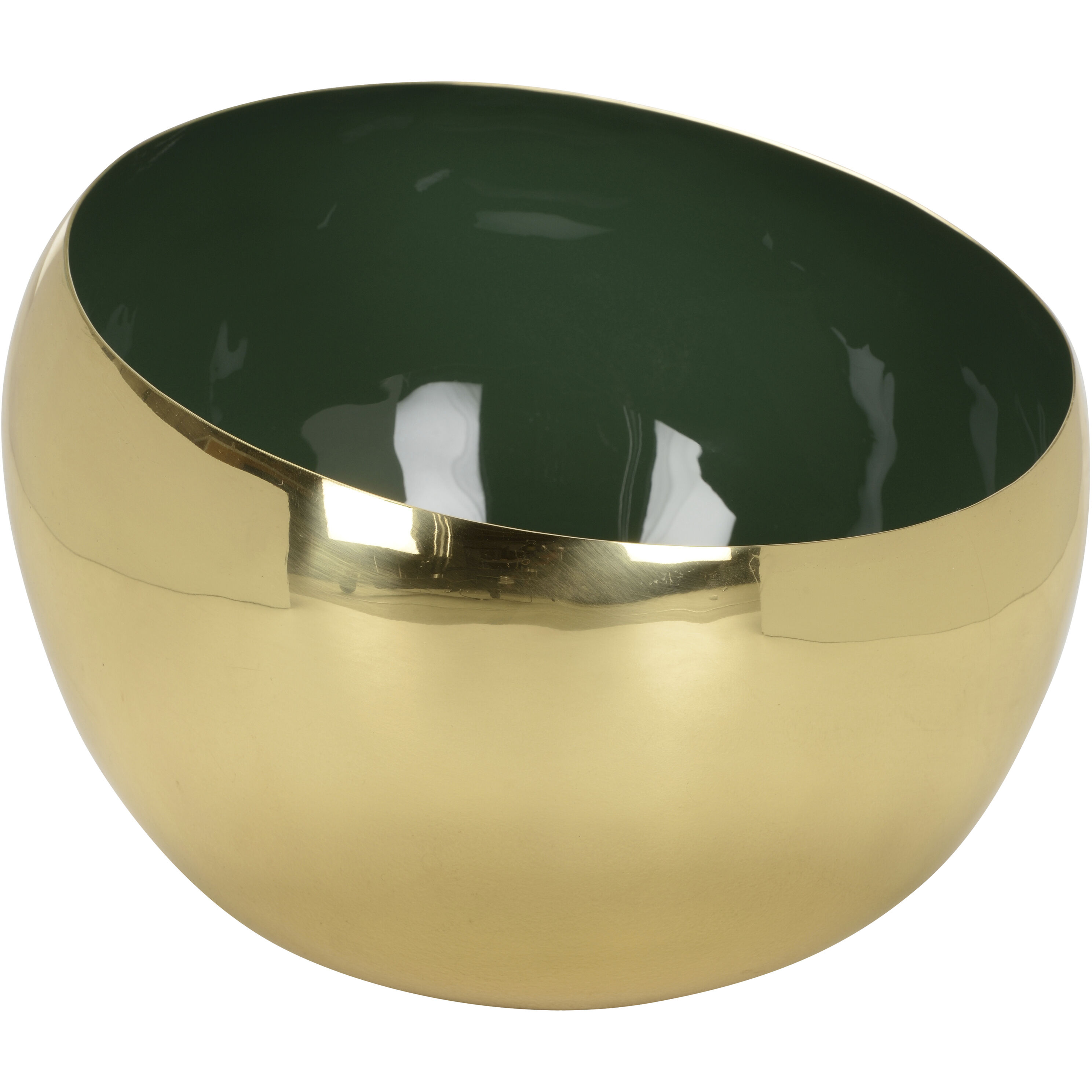 Green Enameled 10 X 8 inch Bowl, Large