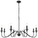 Rohan 8 Light 42 inch Matte Black Chandelier Ceiling Light