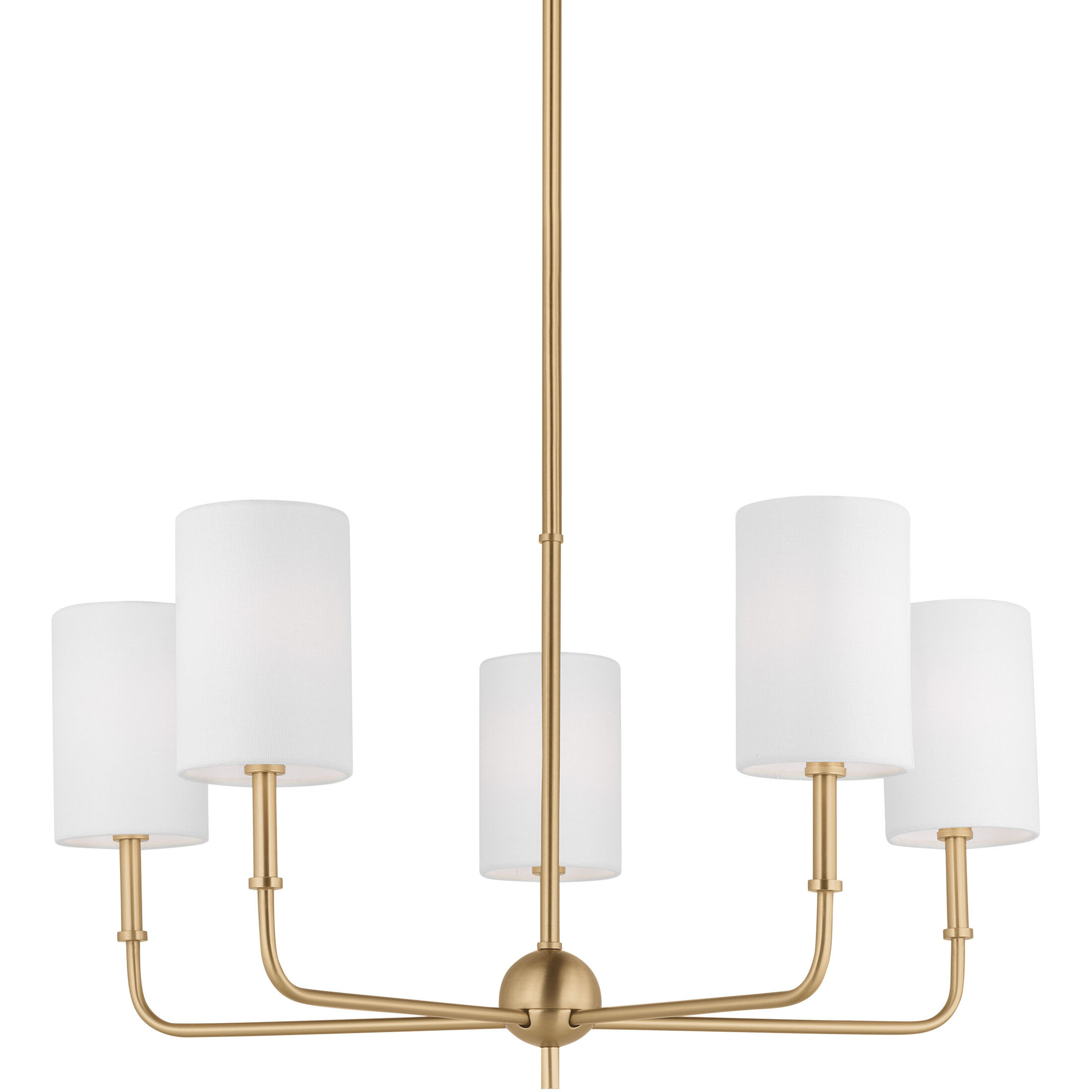 Foxdale 5 Light 26 inch Satin Brass Chandelier Ceiling Light