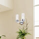 Eden 2 Light 12.88 inch Chrome Vanity Light Wall Light