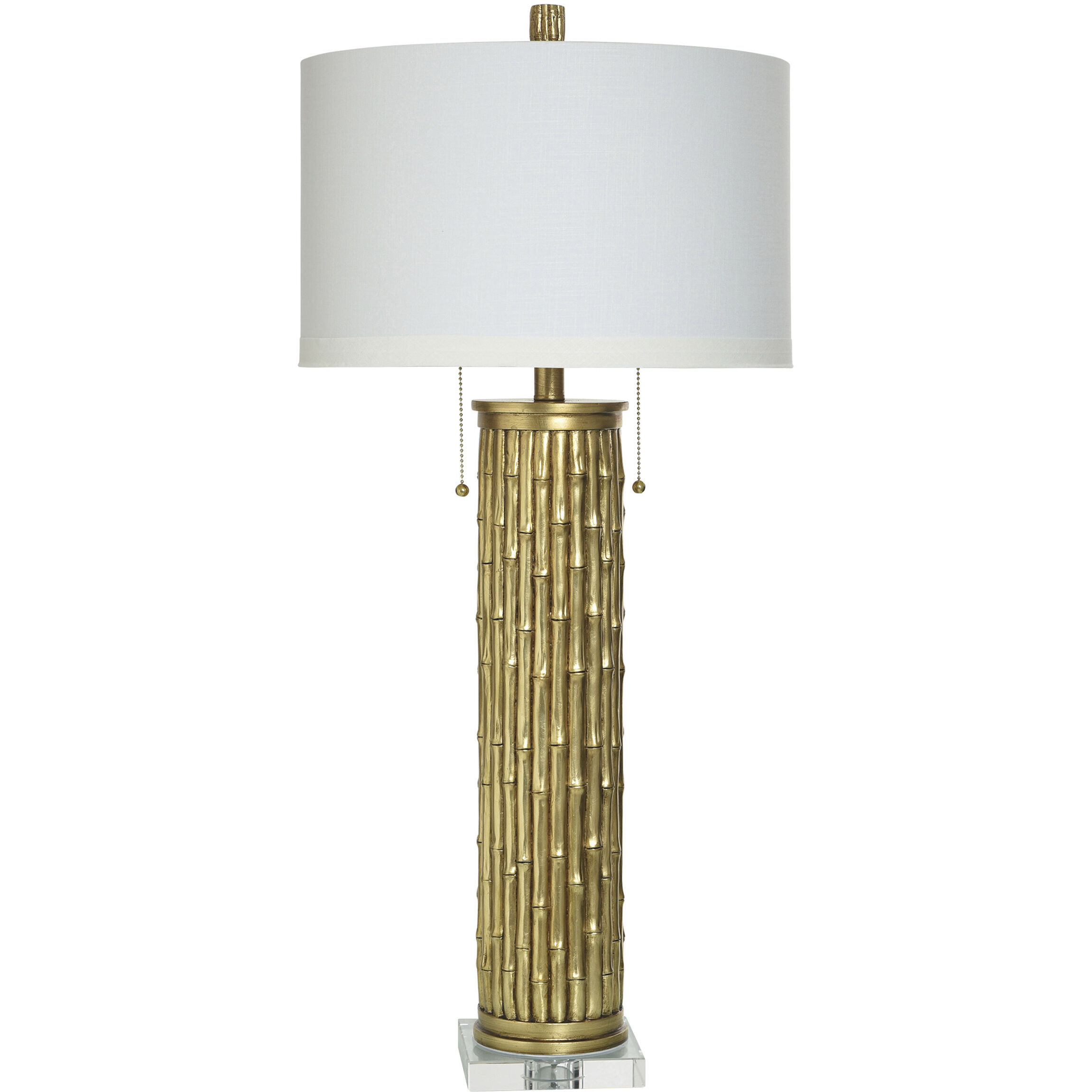 Cameron 34.75 inch 60.00 watt Silver and Champagne and Clear Table Lamp Portable Light