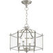 Livingston 4 Light 16 inch Brushed Nickel Convertible Pendant/Ceiling Mount Ceiling Light