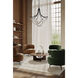 Pearl LED 39.25 inch Dark Matte Black Chandelier Ceiling Light