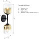 Gatsby 2 Light 5.25 inch Matte Black Wall Sconce Wall Light