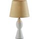 Everest 25.5 inch 100.00 watt White Ceramic Table Lamp Portable Light, Simplee Adesso