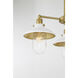 Downtown Edison 5 Light 23 inch White/Soft Brass Chandelier Ceiling Light