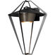 Stellar 1 Light 23.5 inch Coastal Black/Coastal Dark Smoke Outdoor Sconce, Large