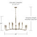 Savari 12 Light 46 inch Artisan Gold Chandelier Ceiling Light