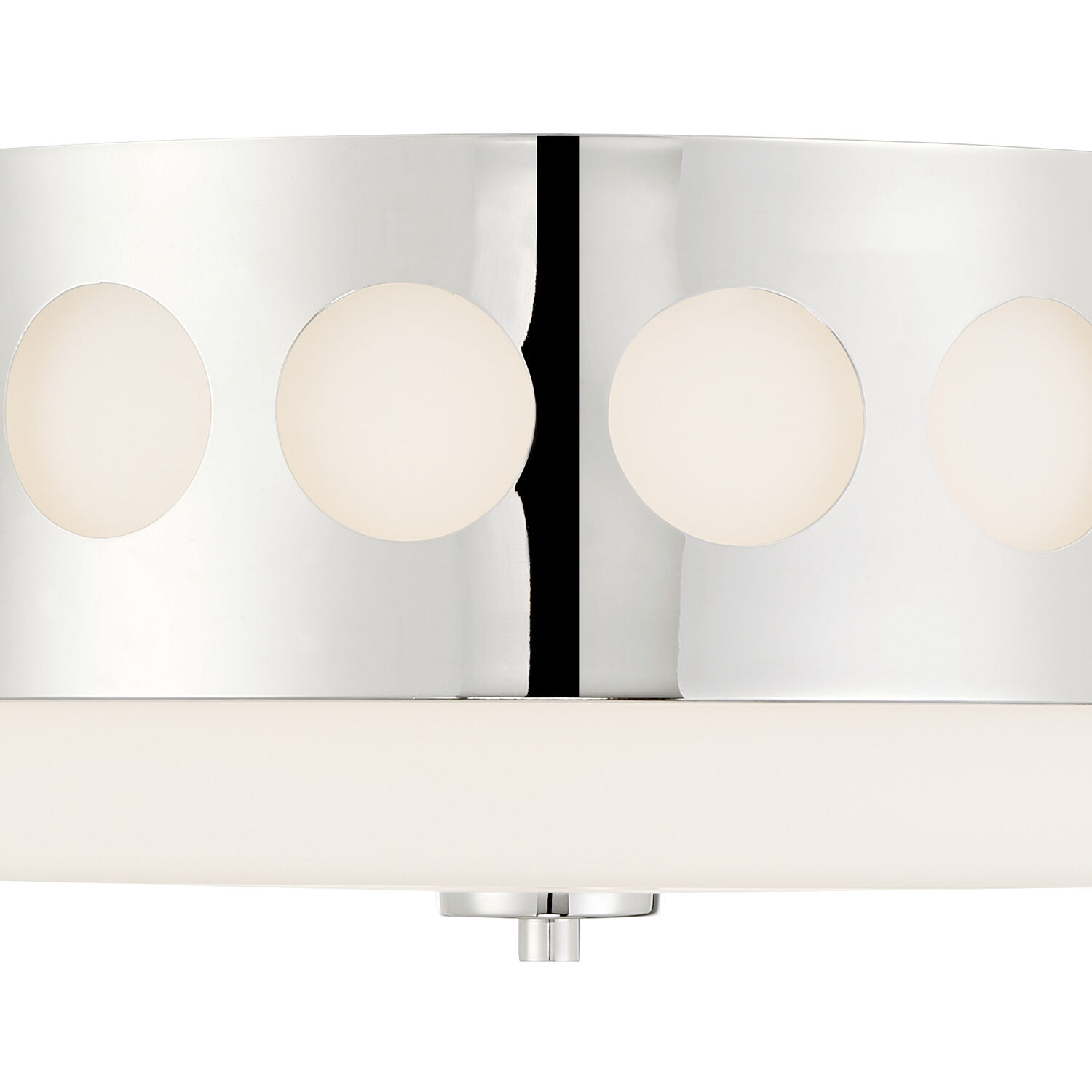 Kirby 2 Light 13.25 inch Polished Nickel Flush Ceiling Light