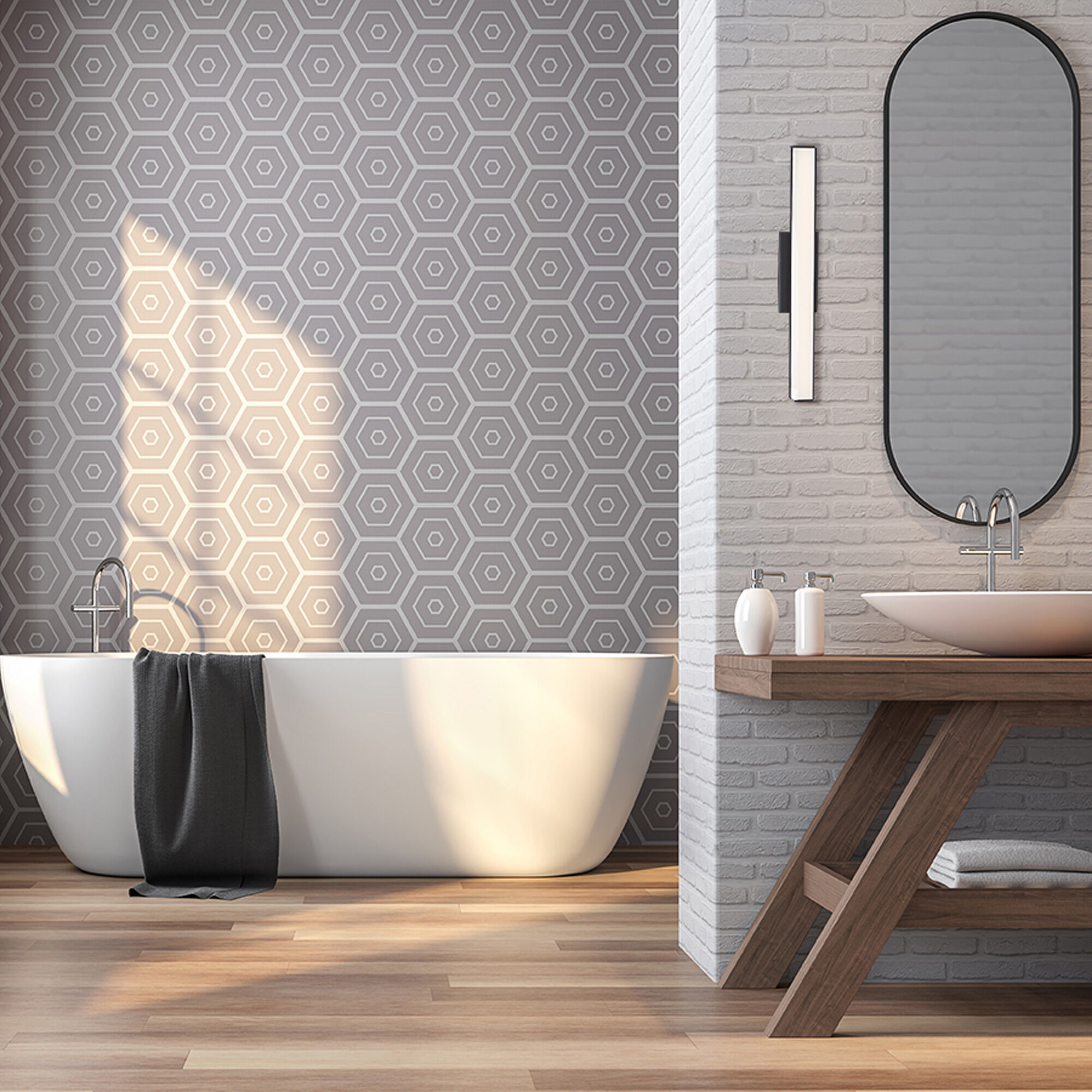 Brink LED 18 inch Black Bath Vanity & Wall Light in 3000K, dweLED