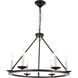 Maine 6 Light 26 inch Black Chandelier Ceiling Light